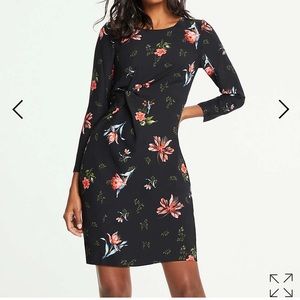Ann Taylor Floral Knotted Shift Dress 0 NWT